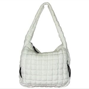 Girlie Girl Puffer Quilted Handbag White